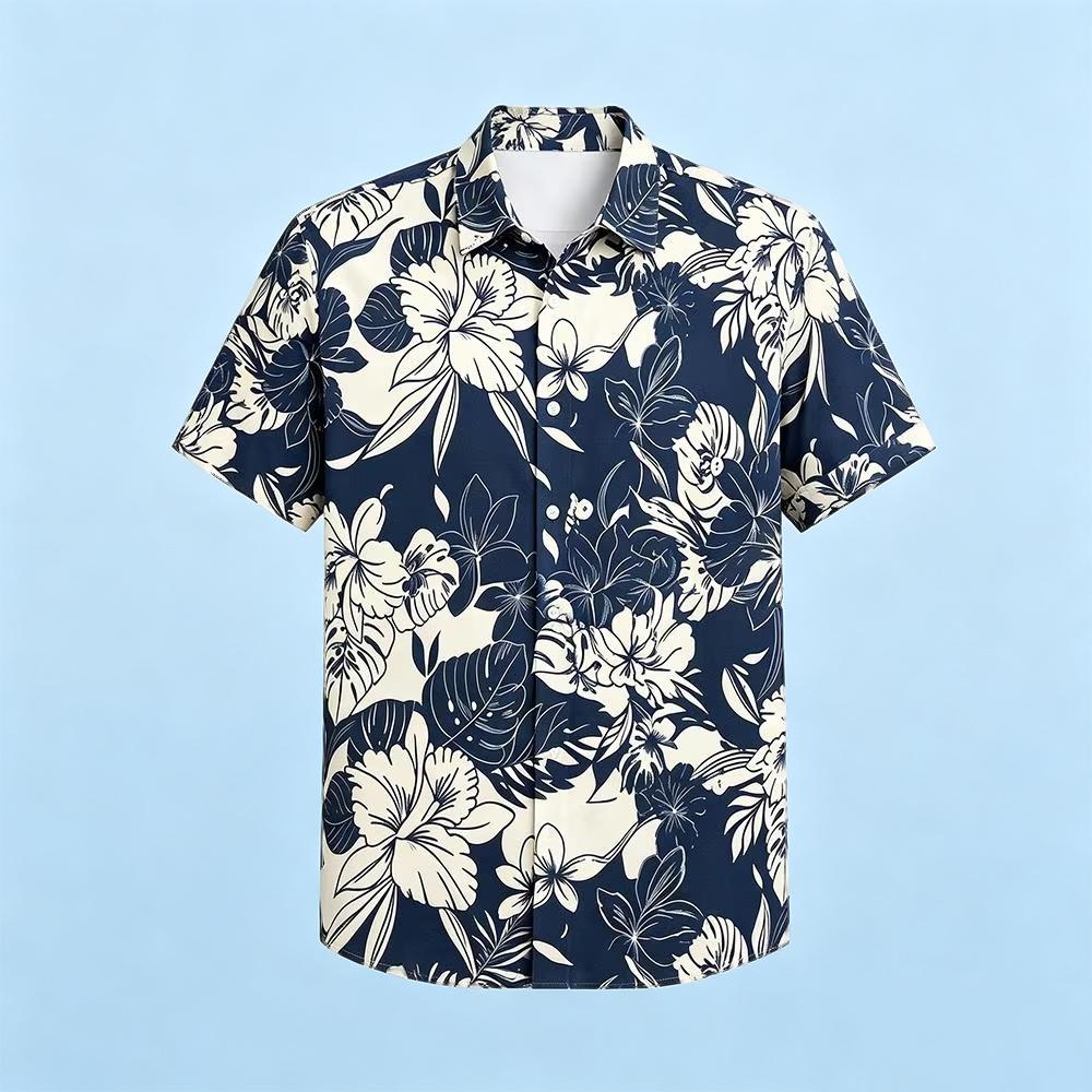 เสื้อเชิ้ตฮาวายลายดอกไม้สไตล์ว - Vintage Hawaiian Floral Shirt บทวิจารณ์และราคา