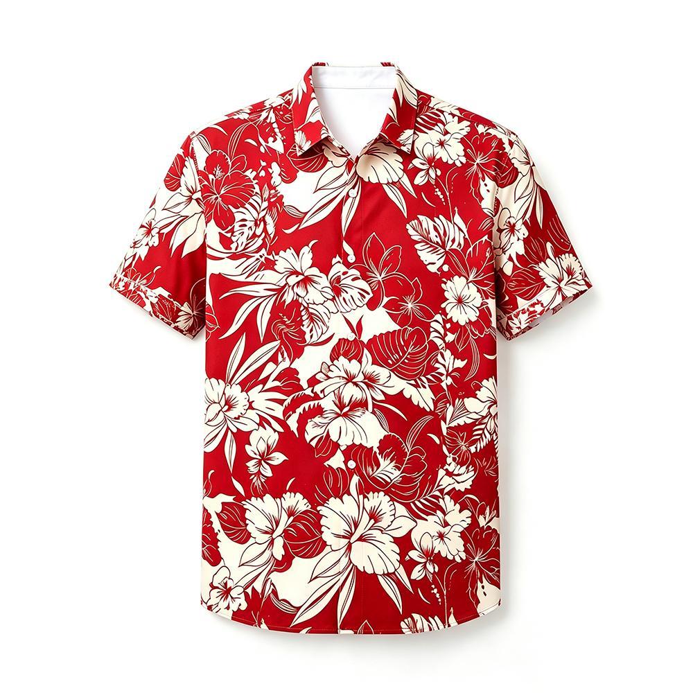 เสื้อเชิ้ตฮาวายลายดอกไม้สไตล์ว - Vintage Hawaiian Floral Shirt บทวิจารณ์และราคา