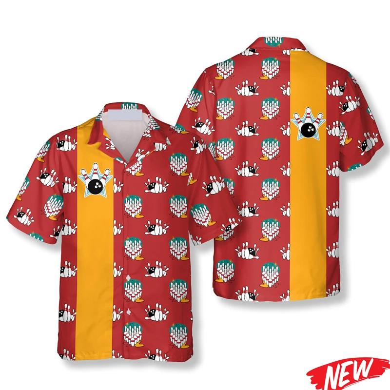 เสื้อฮาวายลายโบว์ลิ่งคลาสสิกสำ - Short Sleeve Bowling Shirt Retro บทวิจารณ์และราคา