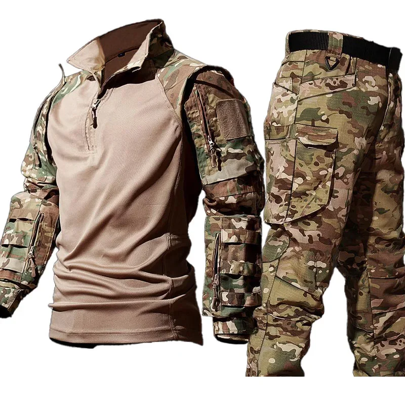 ชุดเสื้อยุทธวิธีใหม่สำหรับผู้ช - Tactical Military Shirt Cargo บทวิจารณ์และราคา