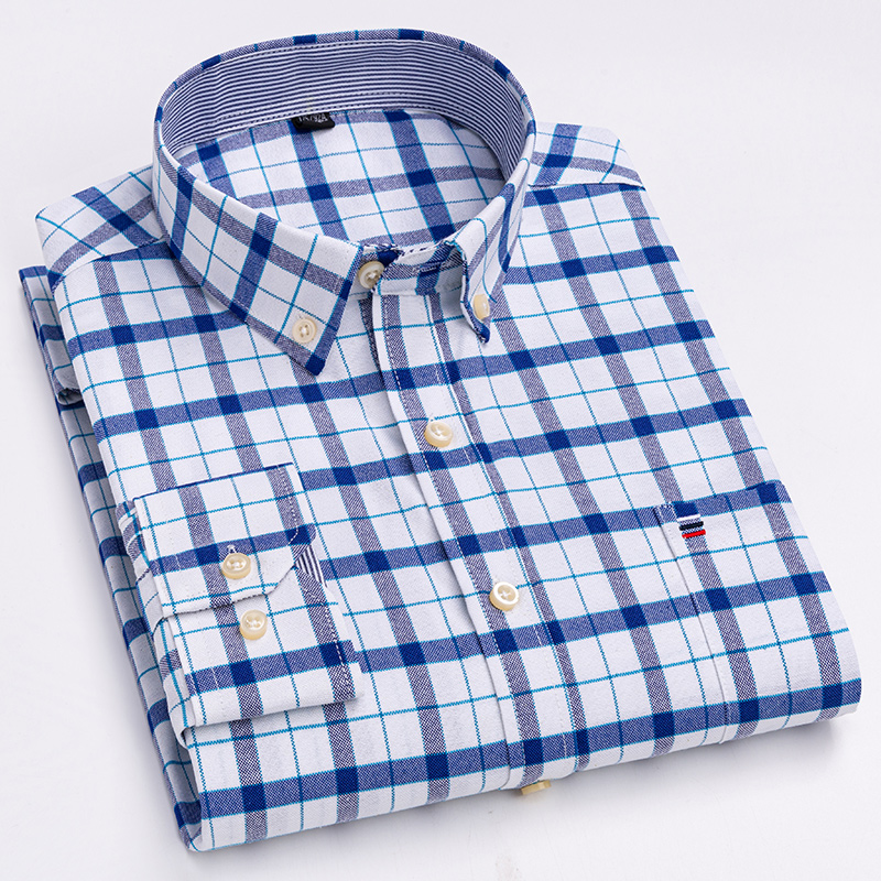 เสื้อลําลองผู้ชายผ้าฝ้าย Oxfor - Oxford Cotton Casual Shirt Business บทวิจารณ์และราคา