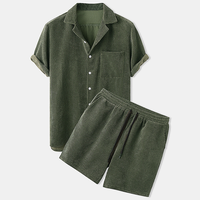 2025 ใหม่ผู้ชายฤดูร้อน Corduro - Corduroy Button Up Shirt Men บทวิจารณ์และราคา
